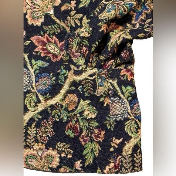 Agapo Blazer Size Large Suit Jacket‎ Vintage Floral Embroidered Office Career - Picture 4 of 8